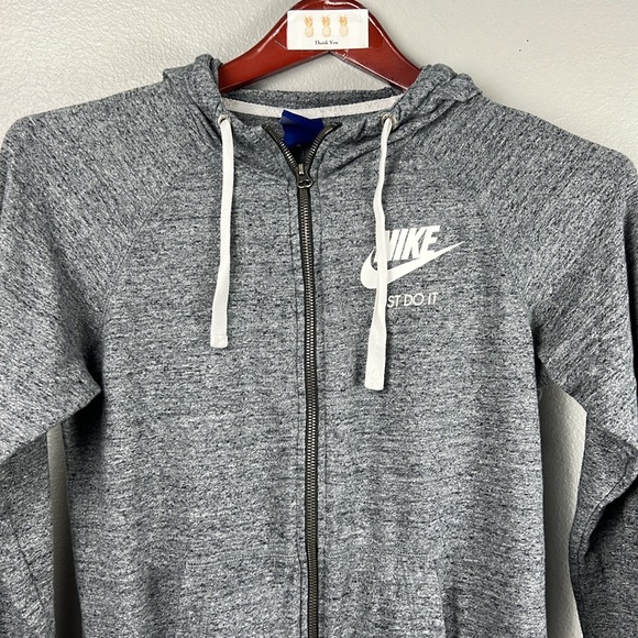 Vintage (Blue label) Nike Sportswear Gym Full Zip Hoodie in Gray - size S - Picture 8 of 9